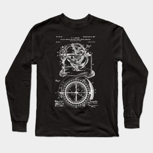 Nautical Compass Patent 1902 Nautical Steering Long Sleeve T-Shirt